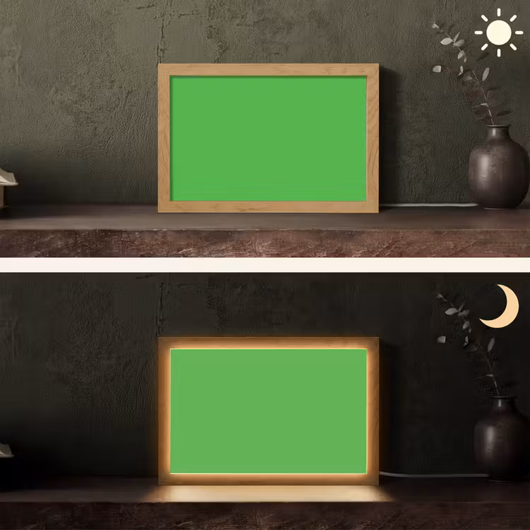 Kelly - Green - Groen Light Box met kabel (Tafellamp) klein 924 -sfeer3
