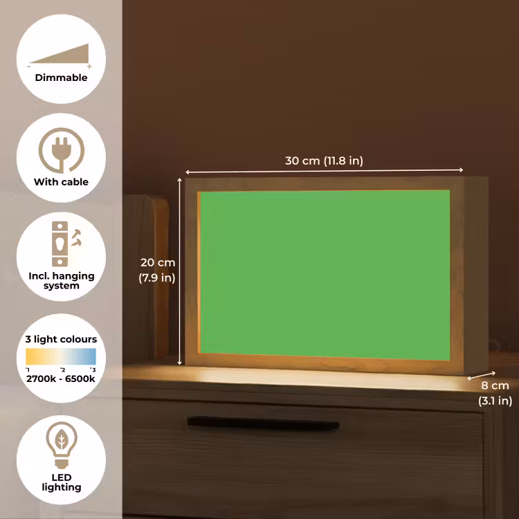 Kelly - Green - Groen Light Box met kabel (Tafellamp) klein 924 -USP_EN