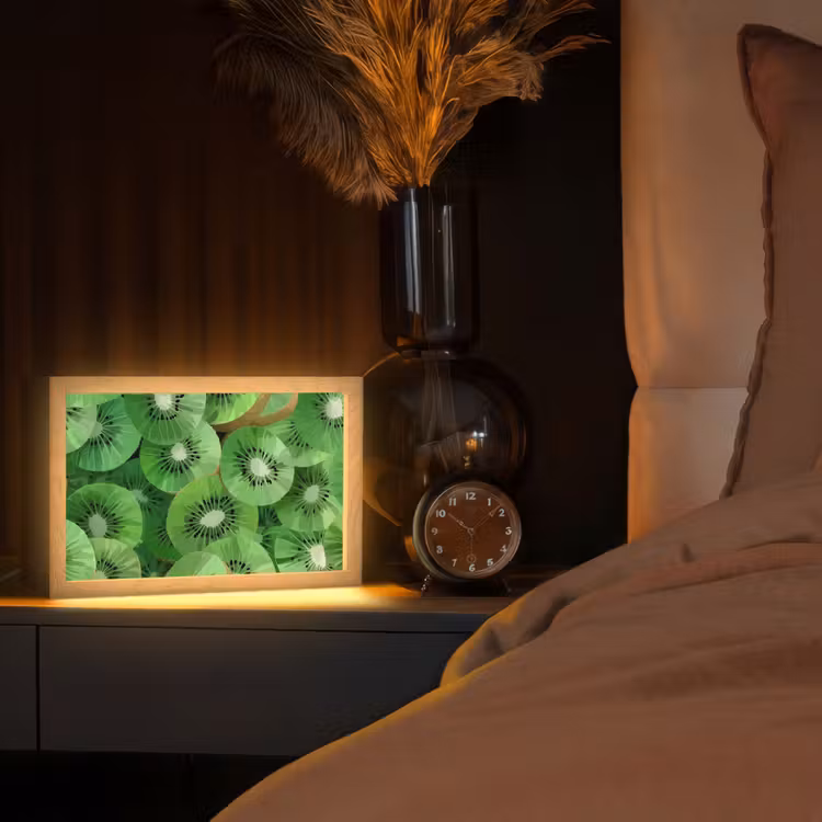 Kiwi - Groen - Pitten Light Box met kabel (Tafellamp) klein -sfeer1