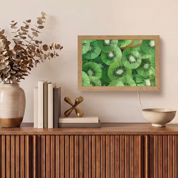 Kiwi - Groen - Pitten Light Box met kabel (Tafellamp) klein -sfeer2