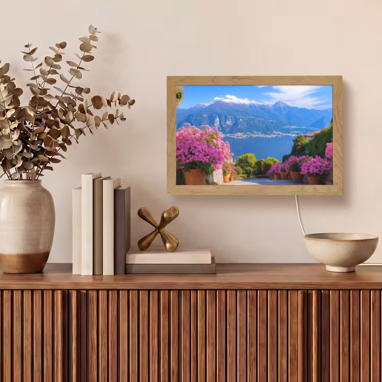 Lake Como - Italië - Landschap Light Box met kabel (Tafellamp) klein -sfeer2