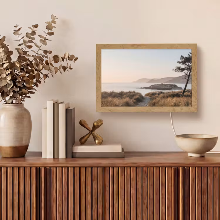Landschap - Kust - Duinen Light Box met kabel (Tafellamp) klein -sfeer2