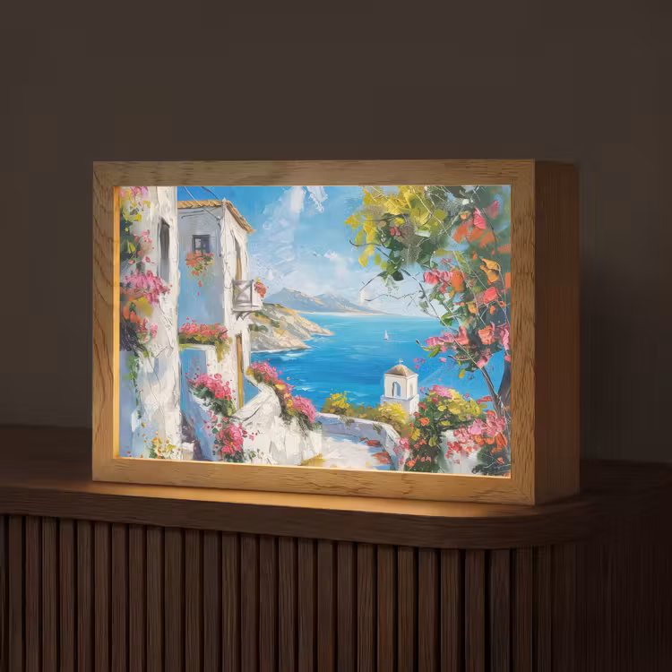 Landschap - Bloemen - Natuur - Zomer Light Box met kabel (Tafellamp) klein -z3d_website