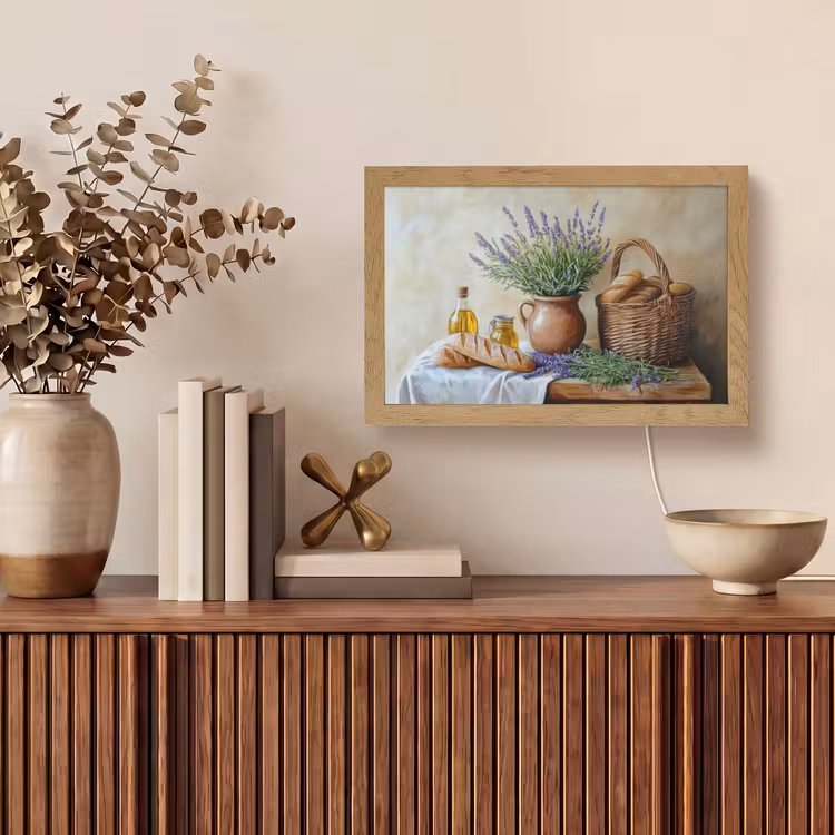 Lavendel - Brood - Stilleven Light Box met kabel (Tafellamp) klein -sfeer2