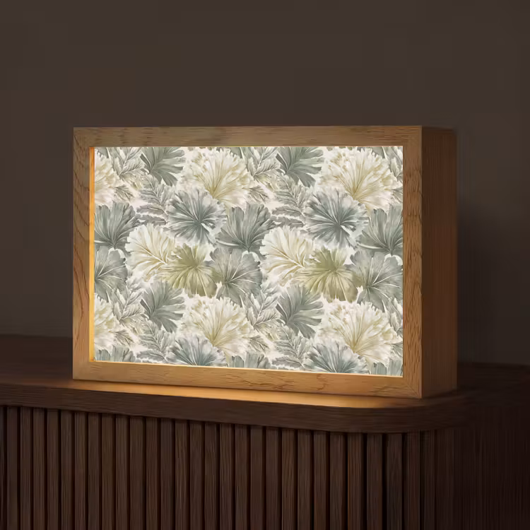 Bladeren - Botanisch - Groen Light Box met kabel (Tafellamp) klein 924 -z3d_website