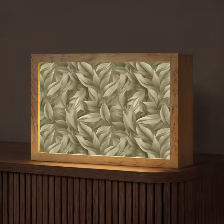 Bladeren - Modern - Groen Light Box met kabel (Tafellamp) klein 924 -z3d_website