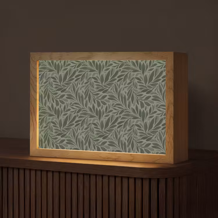 Bladeren - Organisch - Groen Light Box met kabel (Tafellamp) klein 924 -z3d_website