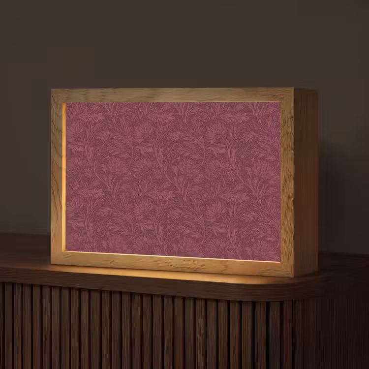 Bladeren - Patroon - Paars Light Box met kabel (Tafellamp) klein 924 -z3d_website