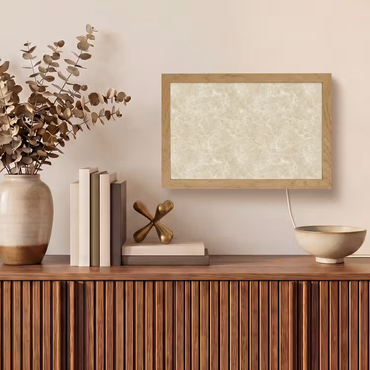 Lichtbeige - Marmer - Diffusie adering Light Box met kabel (Tafellamp) klein 924 -sfeer2