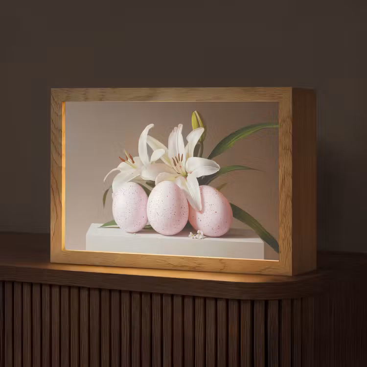 Lelies - Eieren - Pasen Light Box met kabel (Tafellamp) klein -z3d_website