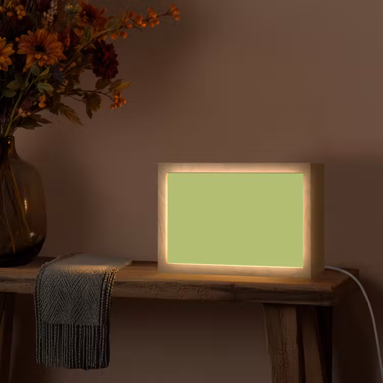 Lime - Glow - Groen Light Box met kabel (Tafellamp) klein 924 -sfeer4