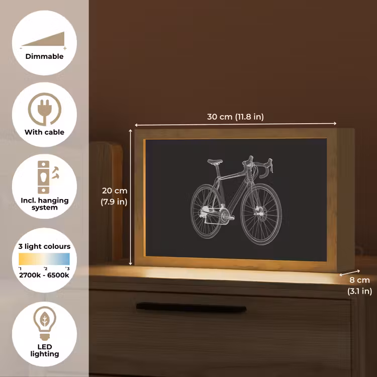 Lijnen - Illustratie - Wit Light Box met kabel (Tafellamp) klein -USP_EN