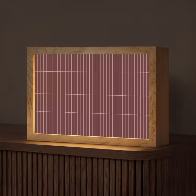 Lijnen - Patroon - Bordeaux Light Box met kabel (Tafellamp) klein 924 -z3d_website