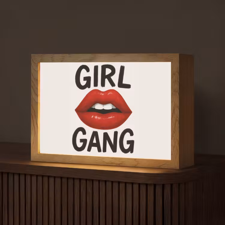 Lip - Girl - Rood - Letters Light Box met kabel (Tafellamp) klein -z3d_website
