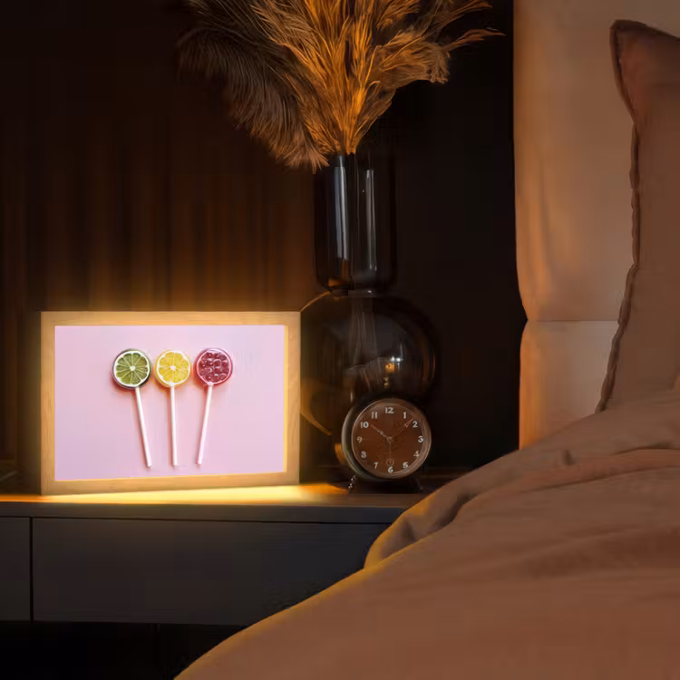 Lolly - Snoep - Citrus Light Box met kabel (Tafellamp) klein -sfeer1
