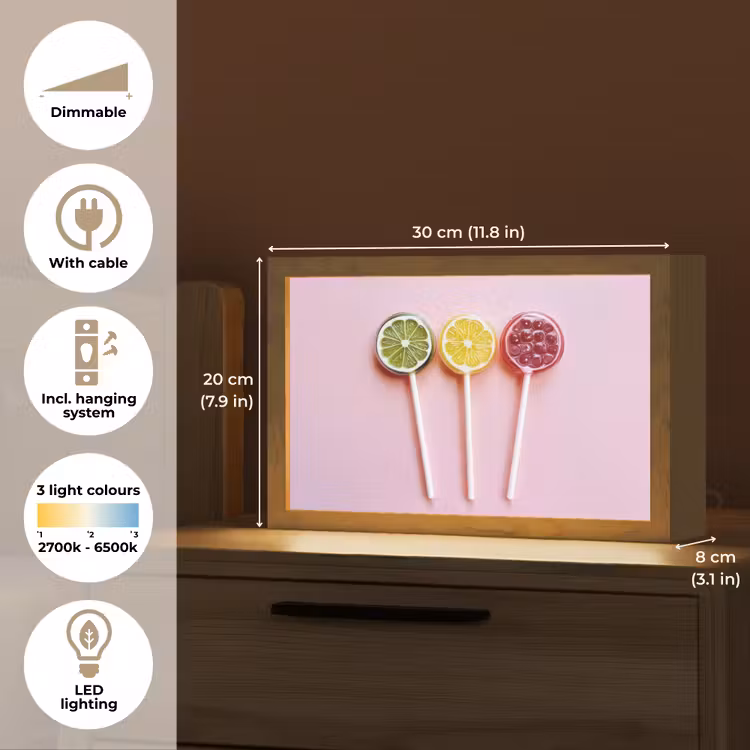 Lolly - Snoep - Citrus Light Box met kabel (Tafellamp) klein -USP_EN