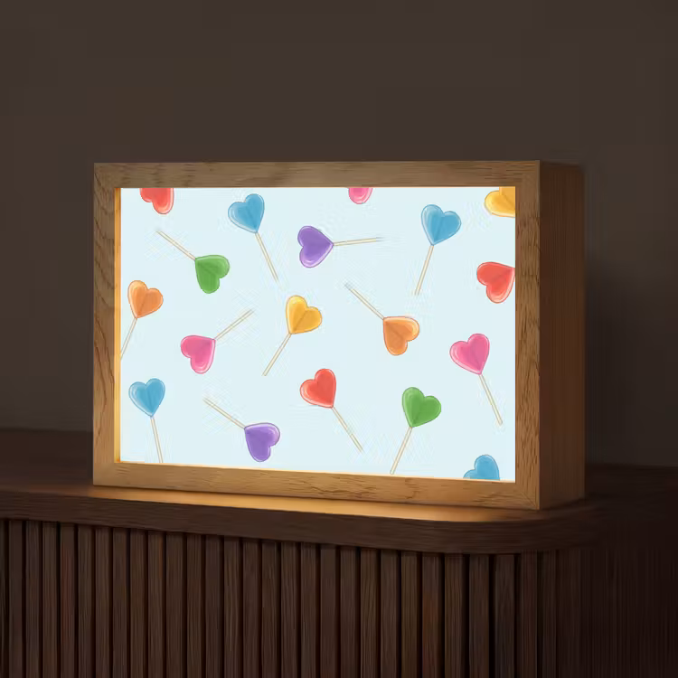 Lolly - Regenboog - Snoep Light Box met kabel (Tafellamp) klein -z3d_website