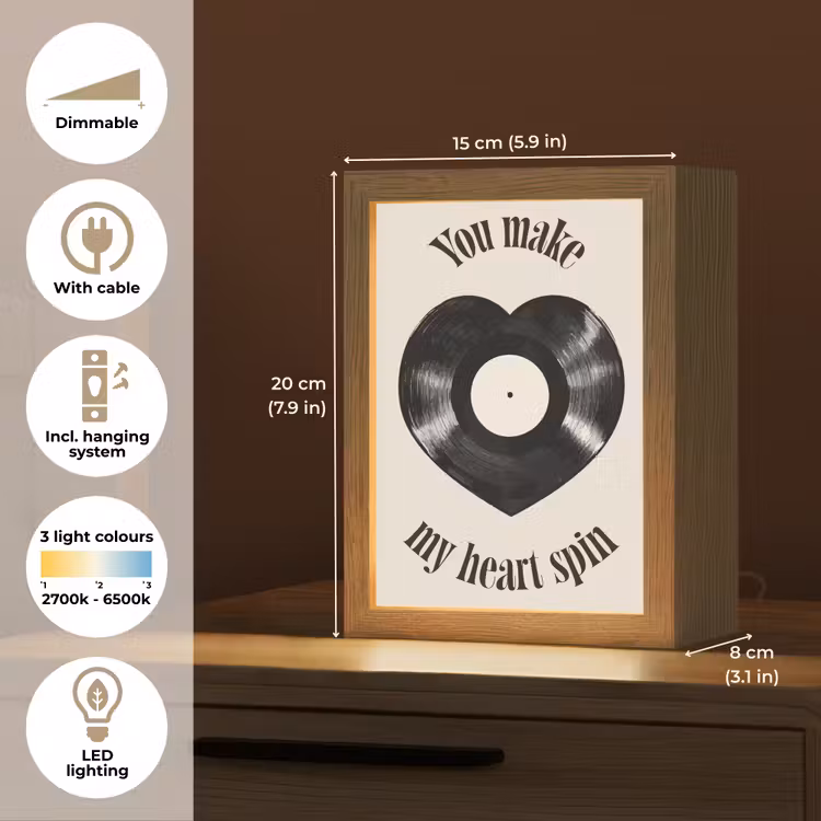 Love - Muziek - Quote Light Box met kabel (Tafellamp) klein -USP_EN