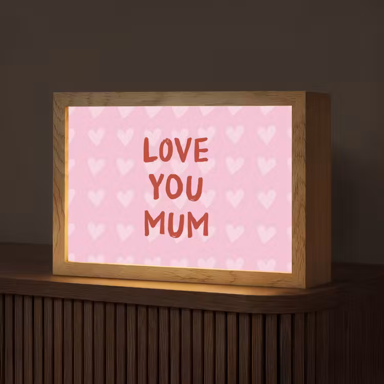 Love - Quote - Moeder - Rood Light Box met kabel (Tafellamp) klein -z3d_website