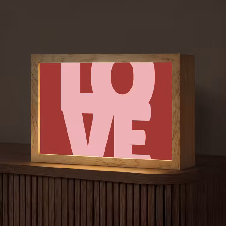 Love - Rood - Blokletters Light Box met kabel (Tafellamp) klein -z3d_website