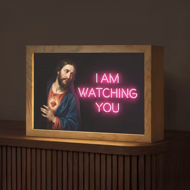 Man - Tekst - Neon Light Box met kabel (Tafellamp) klein -z3d_website