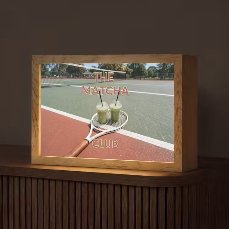 Matcha Club - Tennis - Matcha Light Box met kabel (Tafellamp) klein -z3d_website