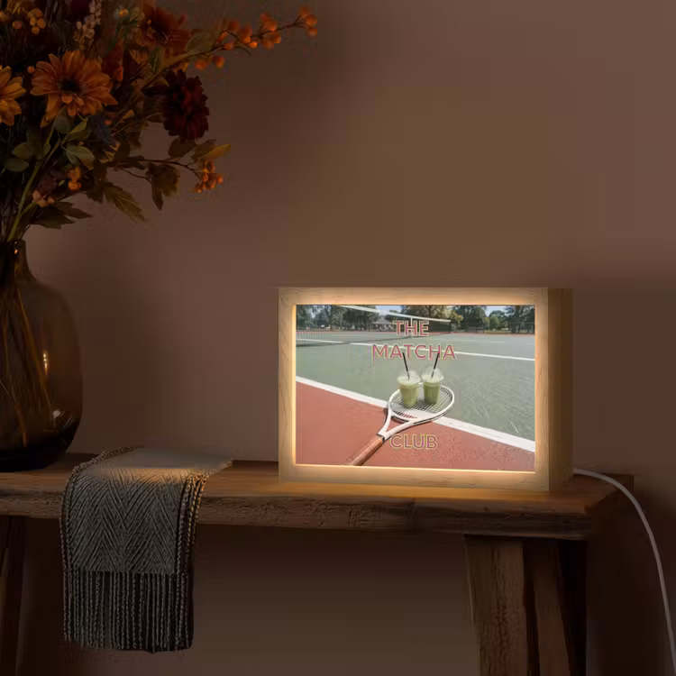 Matcha Club - Tennis - Matcha Light Box met kabel (Tafellamp) klein -sfeer4
