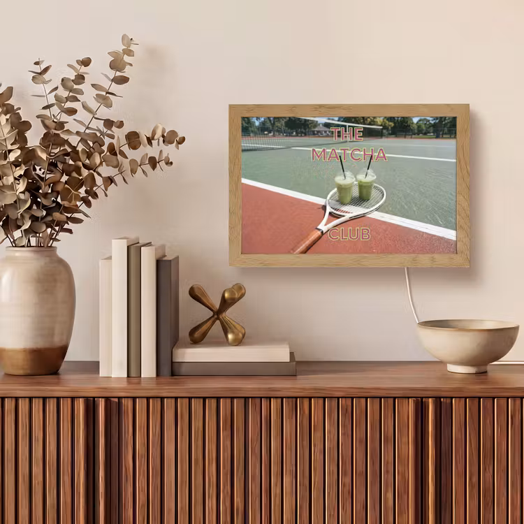 Matcha Club - Tennis - Matcha Light Box met kabel (Tafellamp) klein -sfeer2