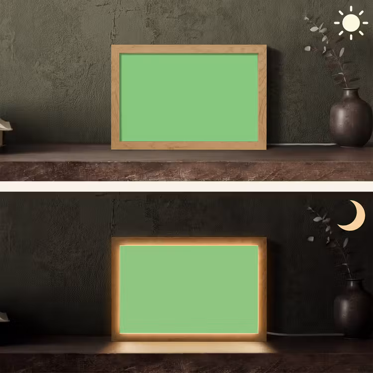 Meadow - Green - Groen Light Box met kabel (Tafellamp) klein 924 -sfeer3