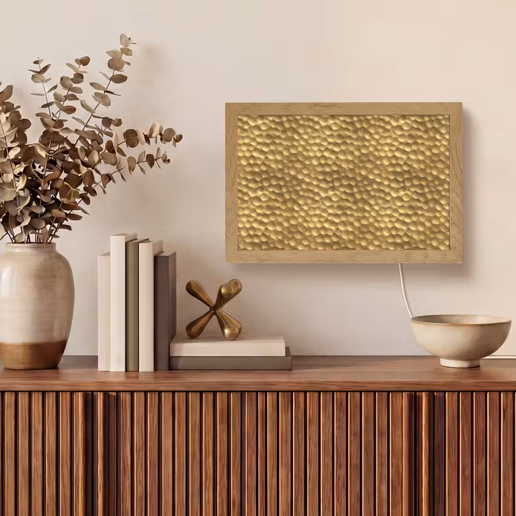Metaal - Dynamisch - Goud Light Box met kabel (Tafellamp) klein 924 -sfeer2