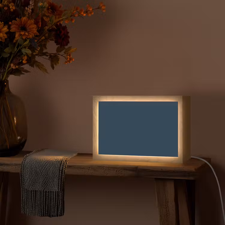 Midnight - Blue - Blauw Light Box met kabel (Tafellamp) klein 924 -sfeer4