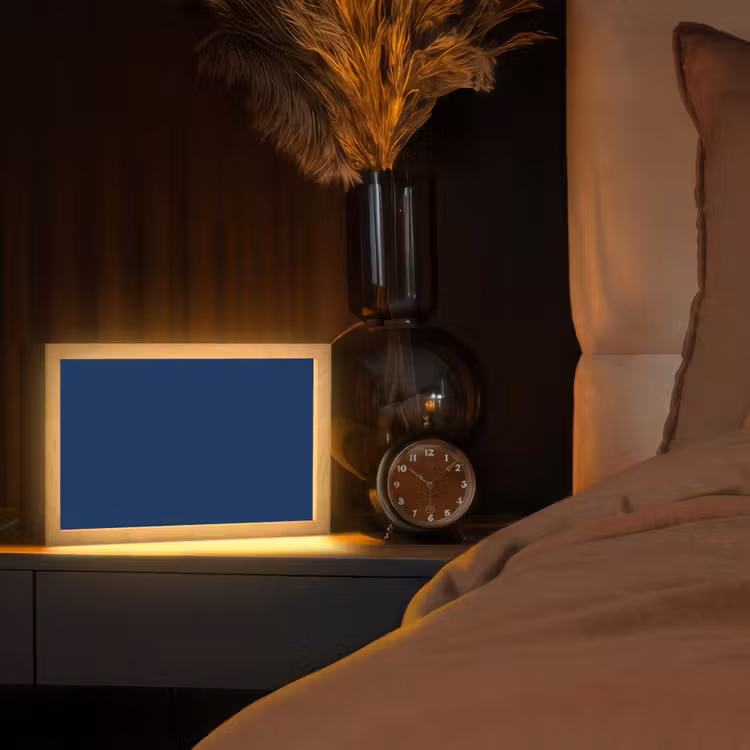 Midnight - Navy - Blauw Light Box met kabel (Tafellamp) klein 924 -sfeer1