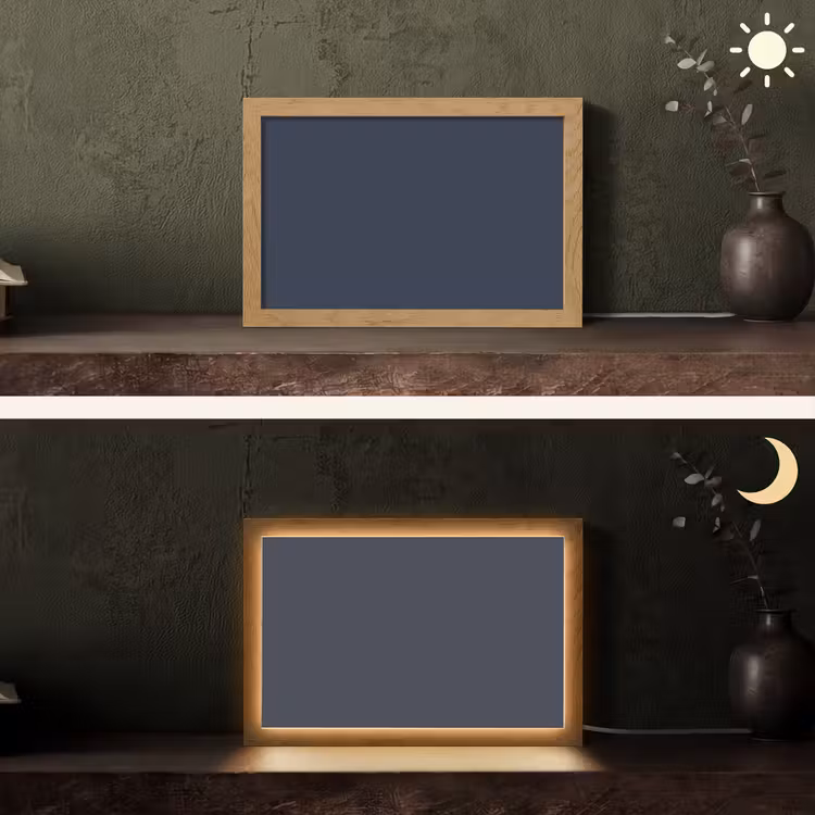 Midnight - Swing - Blauw Light Box met kabel (Tafellamp) klein 924 -sfeer3
