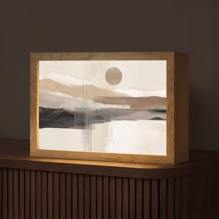 Minimalistisch - Landschap - Dimensie Light Box met kabel (Tafellamp) klein -z3d_website