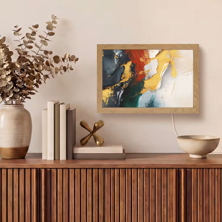 Modern - Kerst - Abstract - Goud Light Box met kabel (Tafellamp) klein -sfeer2