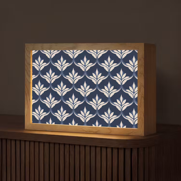 Modern - Ontwerp - Blauw Light Box met kabel (Tafellamp) klein 924 -z3d_website