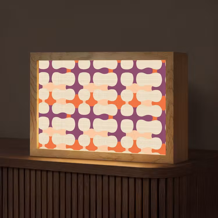 Modern - Patroon - Kleurrijk Light Box met kabel (Tafellamp) klein 924 -z3d_website