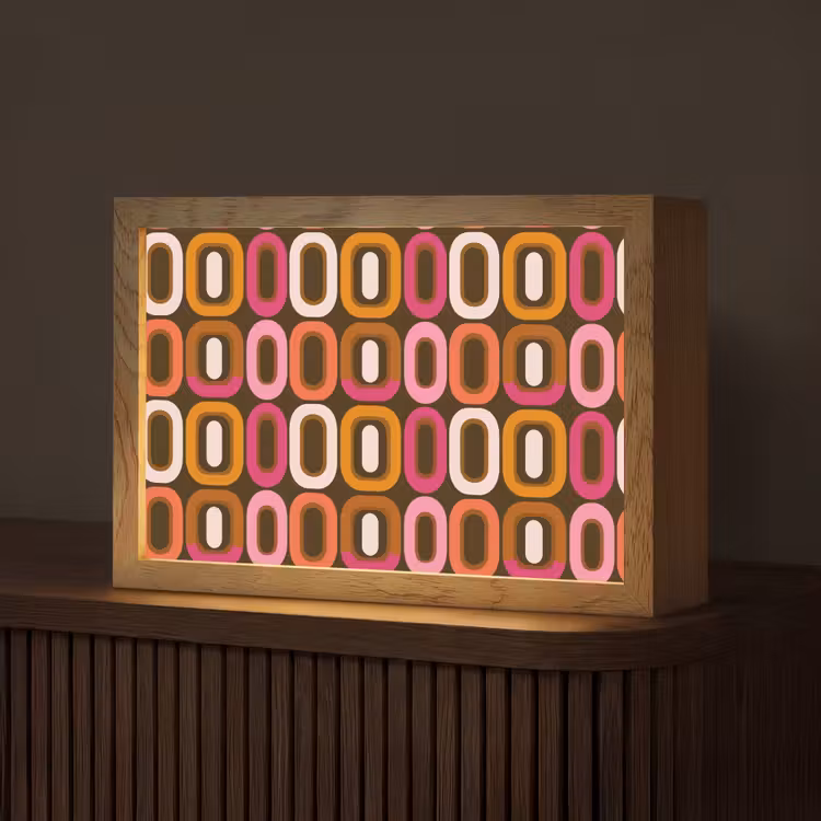 Modern - Retro - Kleurrijk Light Box met kabel (Tafellamp) klein 924 -z3d_website