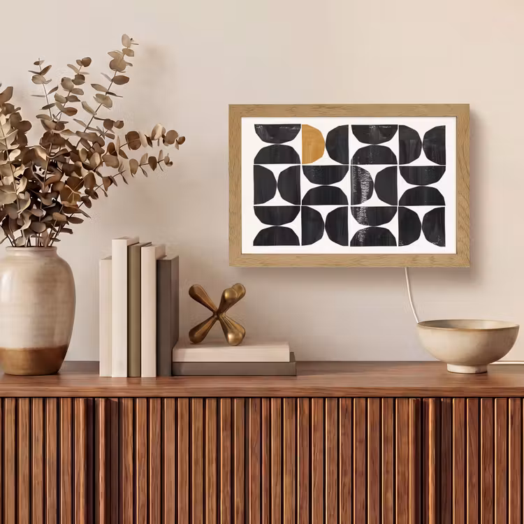 Modern - Halve cirkel - Goud - Zwart Light Box met kabel (Tafellamp) klein -sfeer2