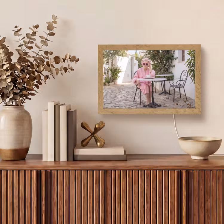 Ochtendjas - Krulspelden - Roze Light Box met kabel (Tafellamp) klein -sfeer2