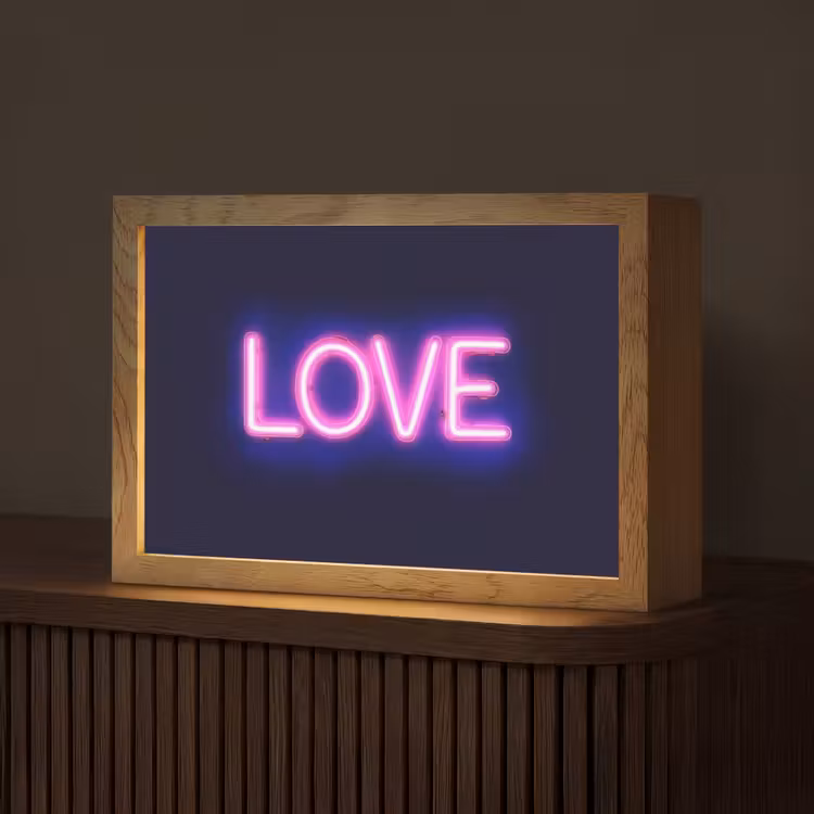 Neon - Love - Valentijn Light Box met kabel (Tafellamp) klein -z3d_website
