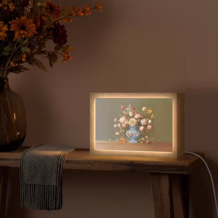 Neutral - Bloemen - Boeket - Vaas Light Box met kabel (Tafellamp) klein -sfeer4