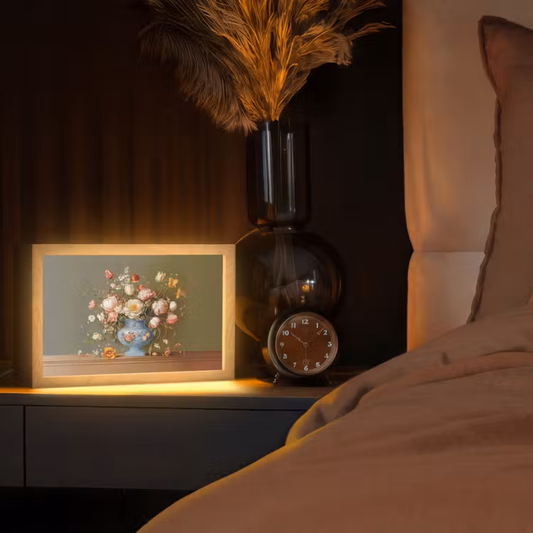 Neutral - Bloemen - Boeket - Vaas Light Box met kabel (Tafellamp) klein -sfeer1