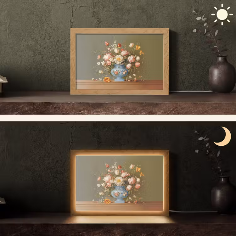 Neutral - Bloemen - Boeket - Vaas Light Box met kabel (Tafellamp) klein -sfeer3