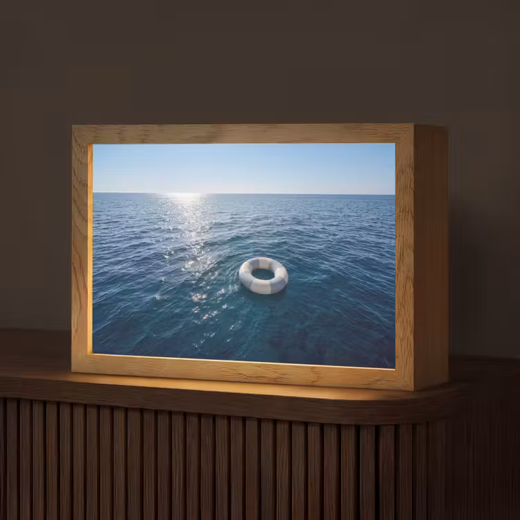 Oceaan - Zwemband - Horizon Light Box met kabel (Tafellamp) klein -z3d_website