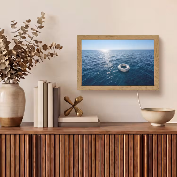 Oceaan - Zwemband - Horizon Light Box met kabel (Tafellamp) klein -sfeer2