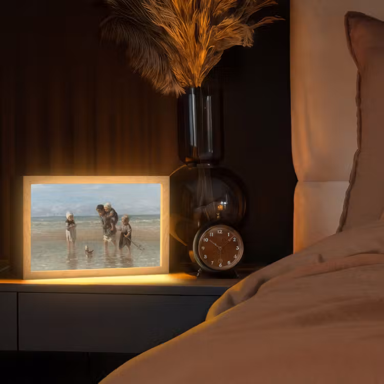 Oude meesters - Kunst - Kinderen der zee - Jozef Israëls Light Box met kabel (Tafellamp) klein -sfeer1