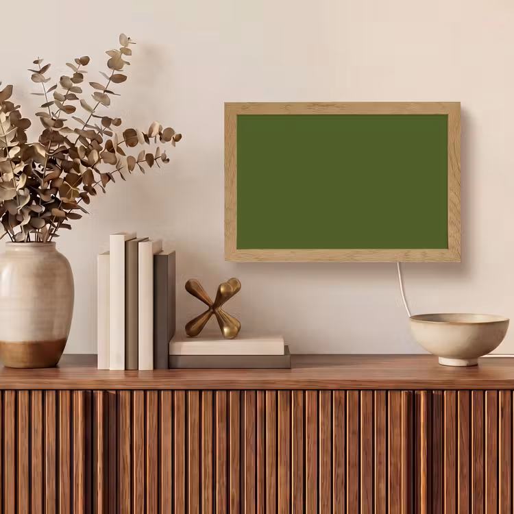 Olive - Drab - Groen Light Box met kabel (Tafellamp) klein 924 -sfeer2