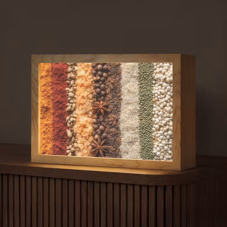 Banen - Verticaal - Kruiden - Variatie Light Box met kabel (Tafellamp) klein -z3d_website