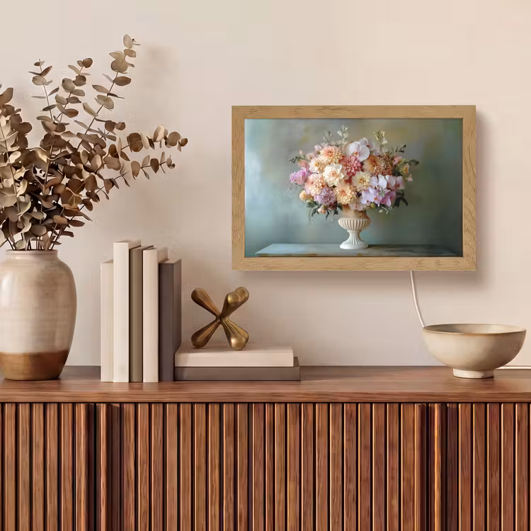Orchidee - Boeket - Vaas - Bloemen Light Box met kabel (Tafellamp) klein -sfeer2